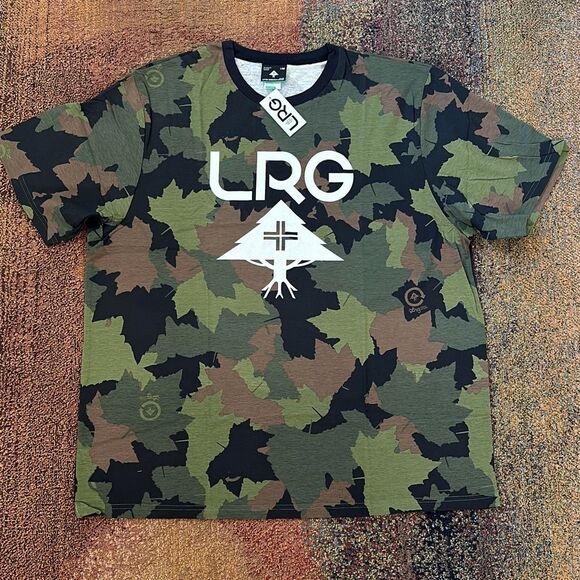 LRG Other - Lifted Research Group LRG Cycle Logo Tee Cotton T-Shirt Camo Size L